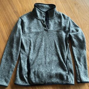 Eddie Bauer Pullover, Heather Gray, Size M